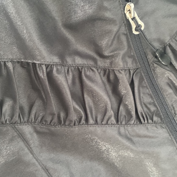 Fila Black designer front zipper pull sides slight shine jacket - Picture 9 of 16